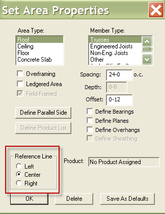 Framing Area Reference Line